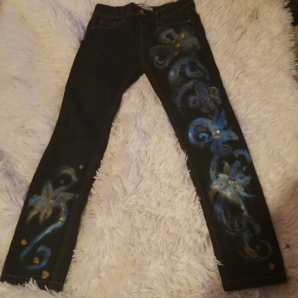 💎BEAUTIFUL HAND  PAINTED  JEANS💎
